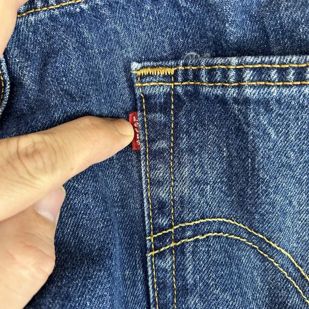 VTG Levis 501‎ Jeans Mens 36x30 (fit 34x30) Blue Button Fly Straight Leg Denim